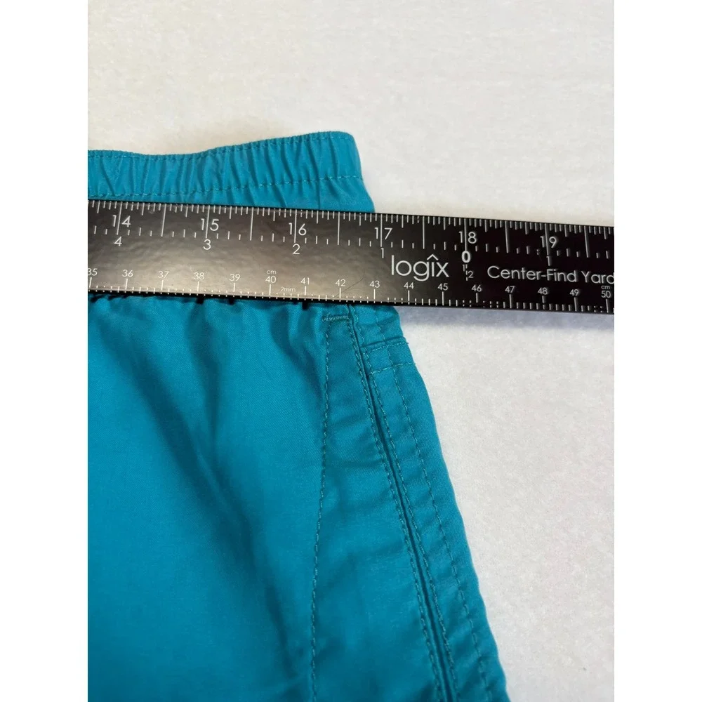 Volcom Board Shorts Medium Teal Blue Elastic Waist Drawstring Surf Trunks